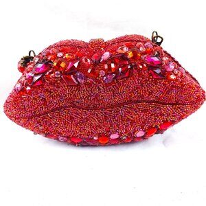 Mary Frances Kiss Me Purse Hard Case Pocketbook Handbag Dust Bag Certificate